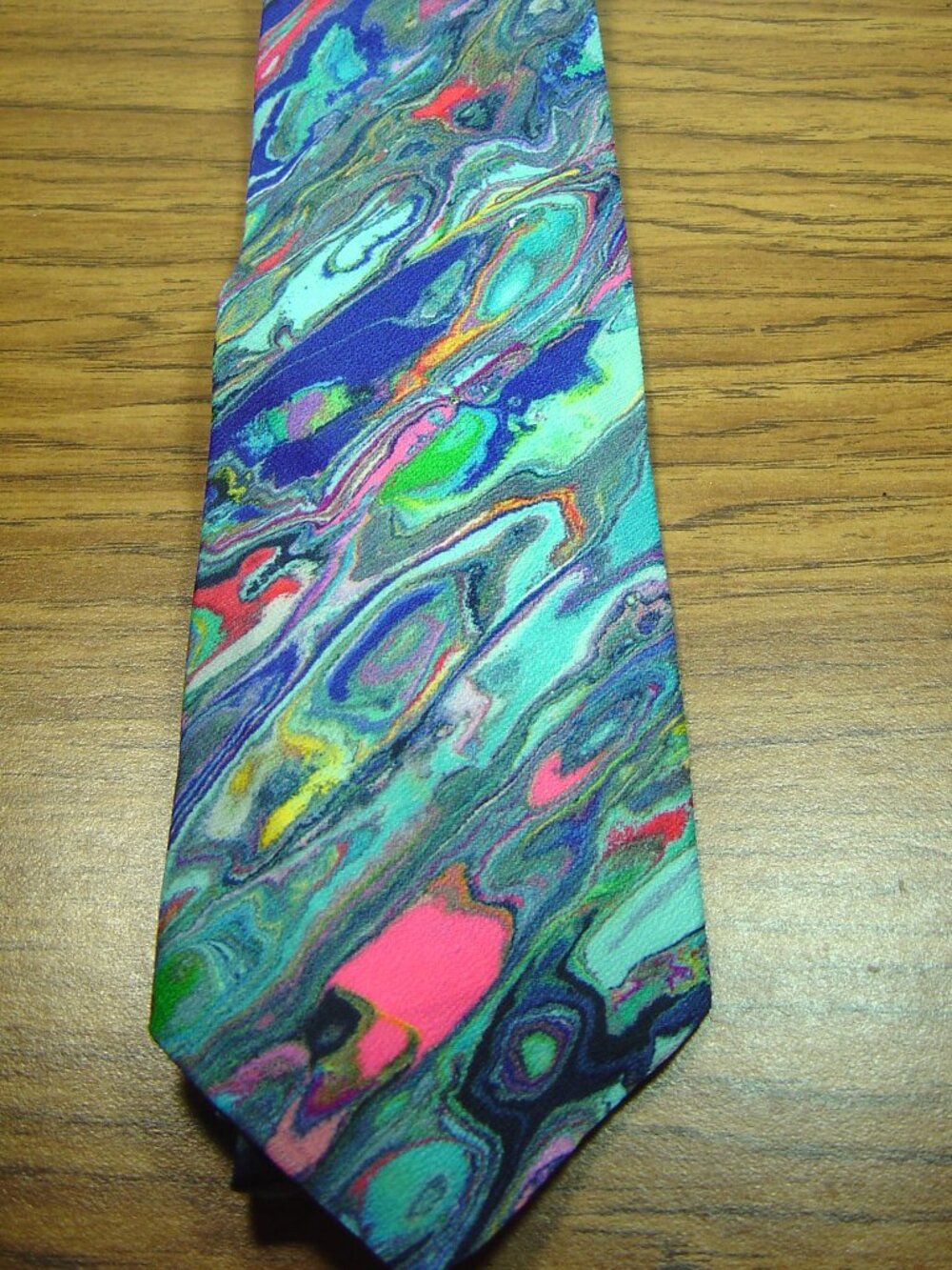 Men's Prince Consort Golden Clasp tie-multicolor swirl design